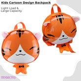 Kindergarten Cute Cartoon Kids School Bag for Boys and Girls (Eggshell Cute Kitty- 3D)